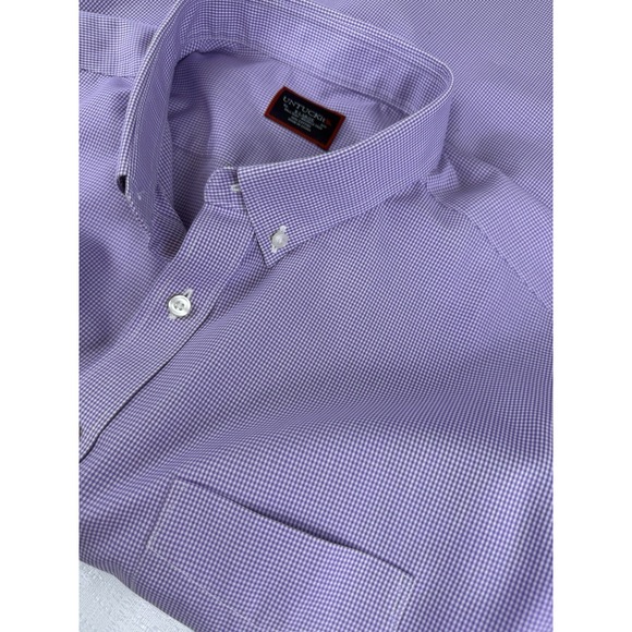 UNTUCKit Speri XL-Tall Slim Purple Micro Check Long Sleeve Button Down Shirt - Picture 11 of 11
